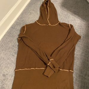 Splendid, thermal long sleeve hooded shirt, size medium